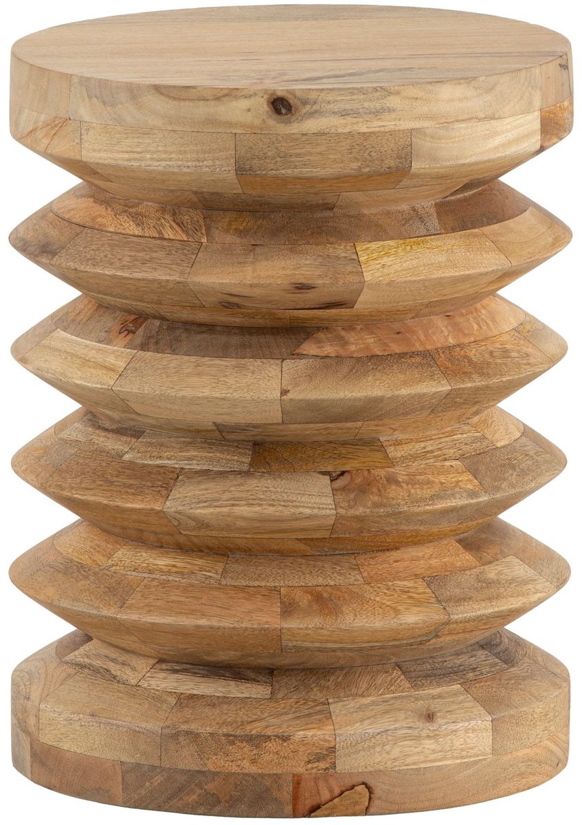 Sky Style Aura Mango Houten Bijzettafel Bangle Lichtbruin