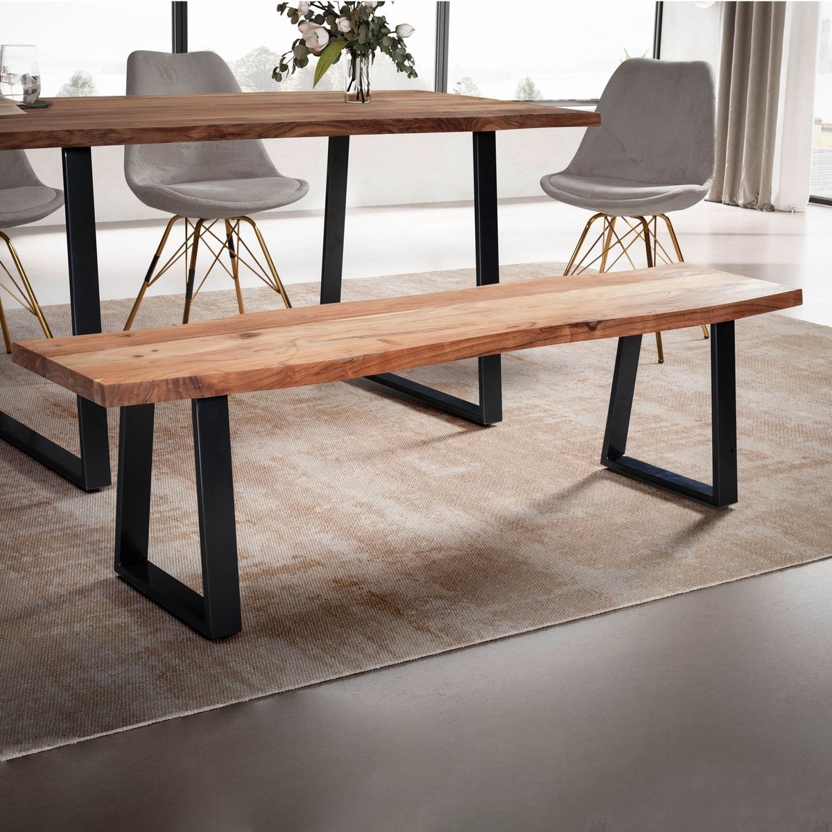 Eetkamerbank acaciahout 120 cm breed WL7.289
