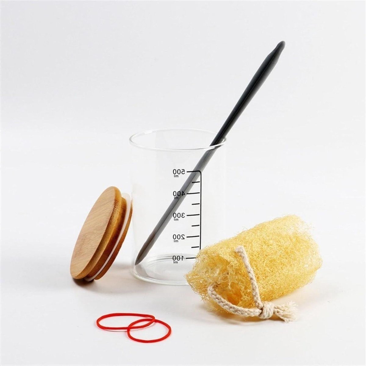 Zuurdesem Starter Pot - Gistpot Bakken - Zelf Brood Maken - Brede Opening - 900 ml - Transparant