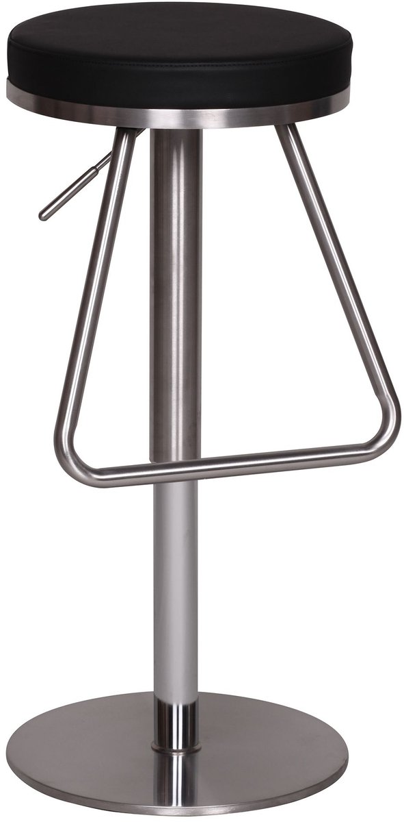 Barkruk zwart roestvrij staal 79 cm