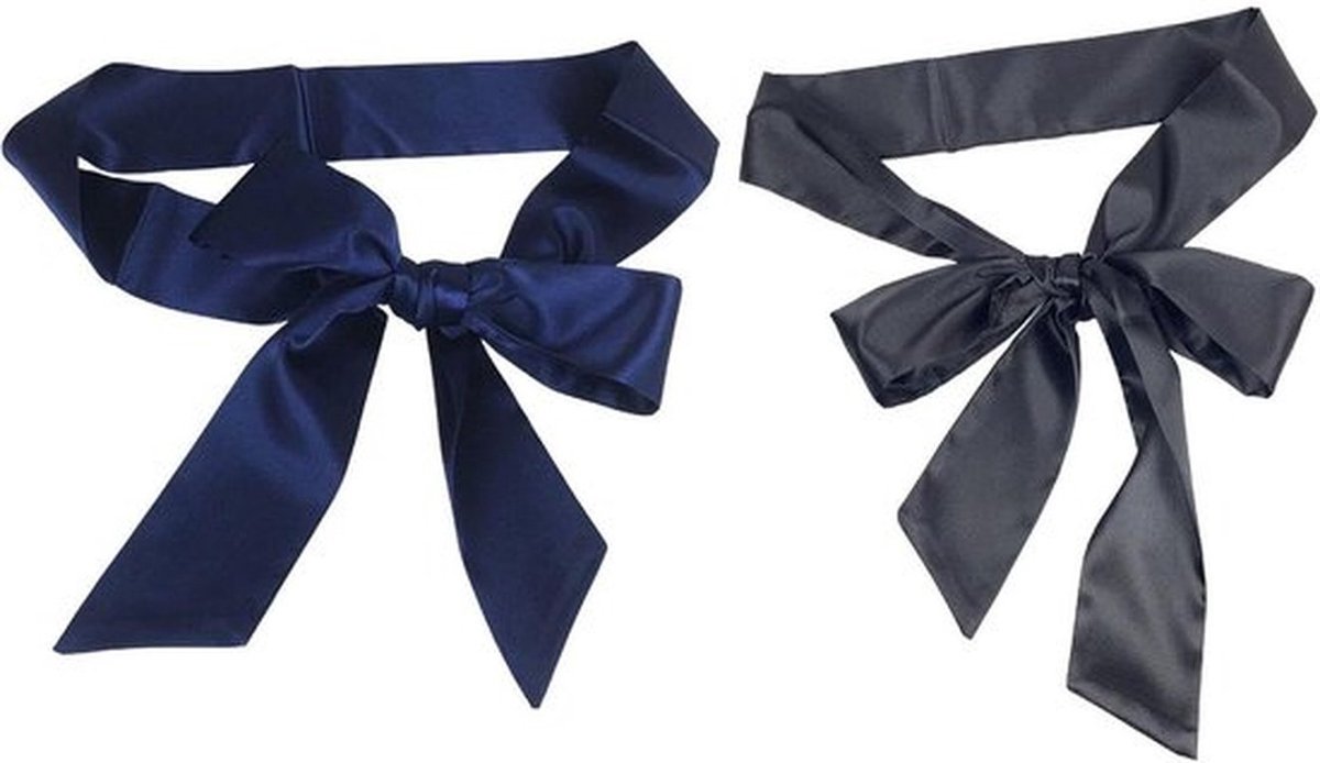 Set van 2 Damesriemen in Blauw - Strikriem - Traditionele Damesriem met Zachte en Elegante Stijl - Kledingaccessoires