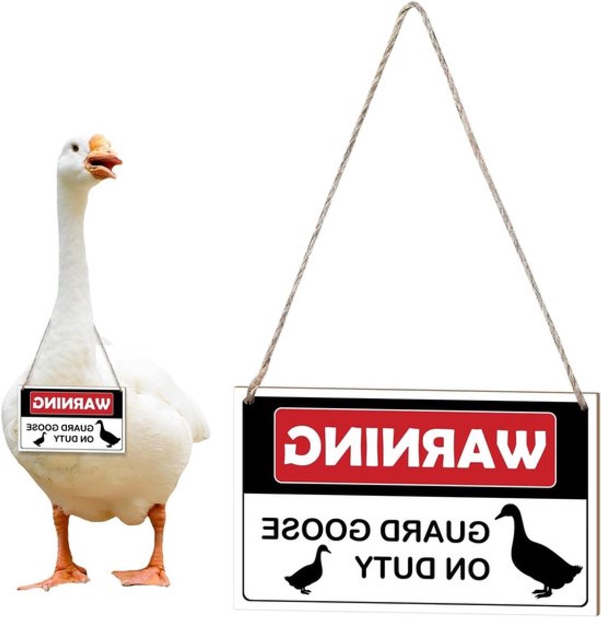 Waarschuwing Guard Ganzen Teken voor Gans Decor en Veranda Outfits - Geschikt voor Hekken,