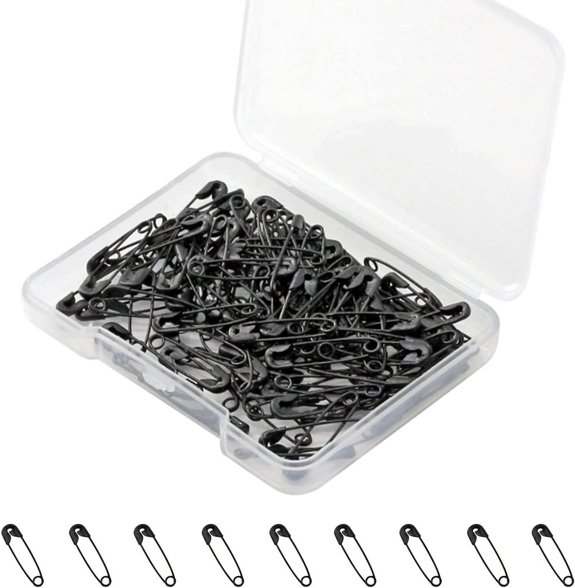 Veiligheidsspelden - Mini-spelden - Kleding Repareren - Gladde Afdekking - 300 Stuks - Zwart