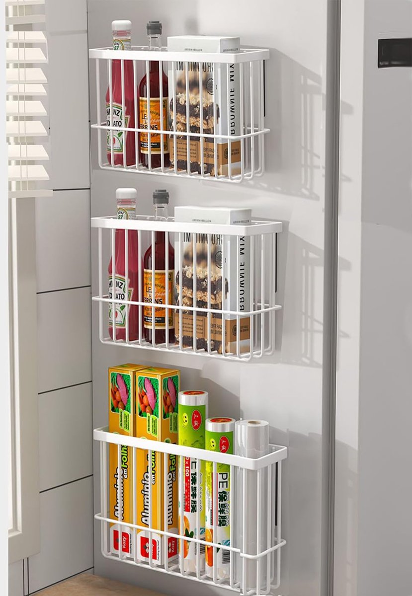 Dailygoods- Opbergdoos Multifunctioneel - Opbergdoos voor Kastdeuren - Wandmontage zonder Gaten - Organiser voor Kleine Spullen - Hoogwaardig IJzer - Maximaal Laadgewicht 3 kg - Opbergrek