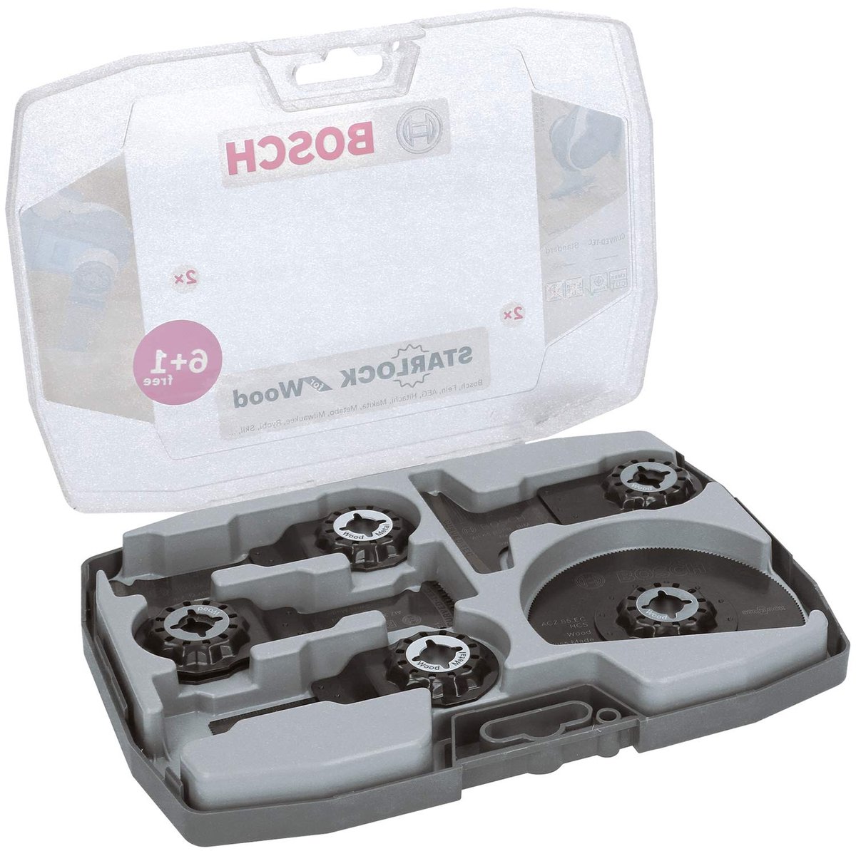 Dailygoods - 7-delige Starlock Invalzaagbladen Set voor Hout en Metaal