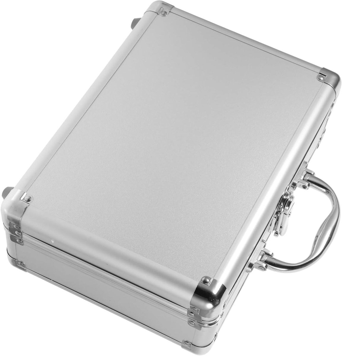 Opbergkoffer - Gereedschapskoffer Metalen Koffer - Veilige Opslag - Aluminium Frame - 31 x 24 x 11.5 cm - Zilver