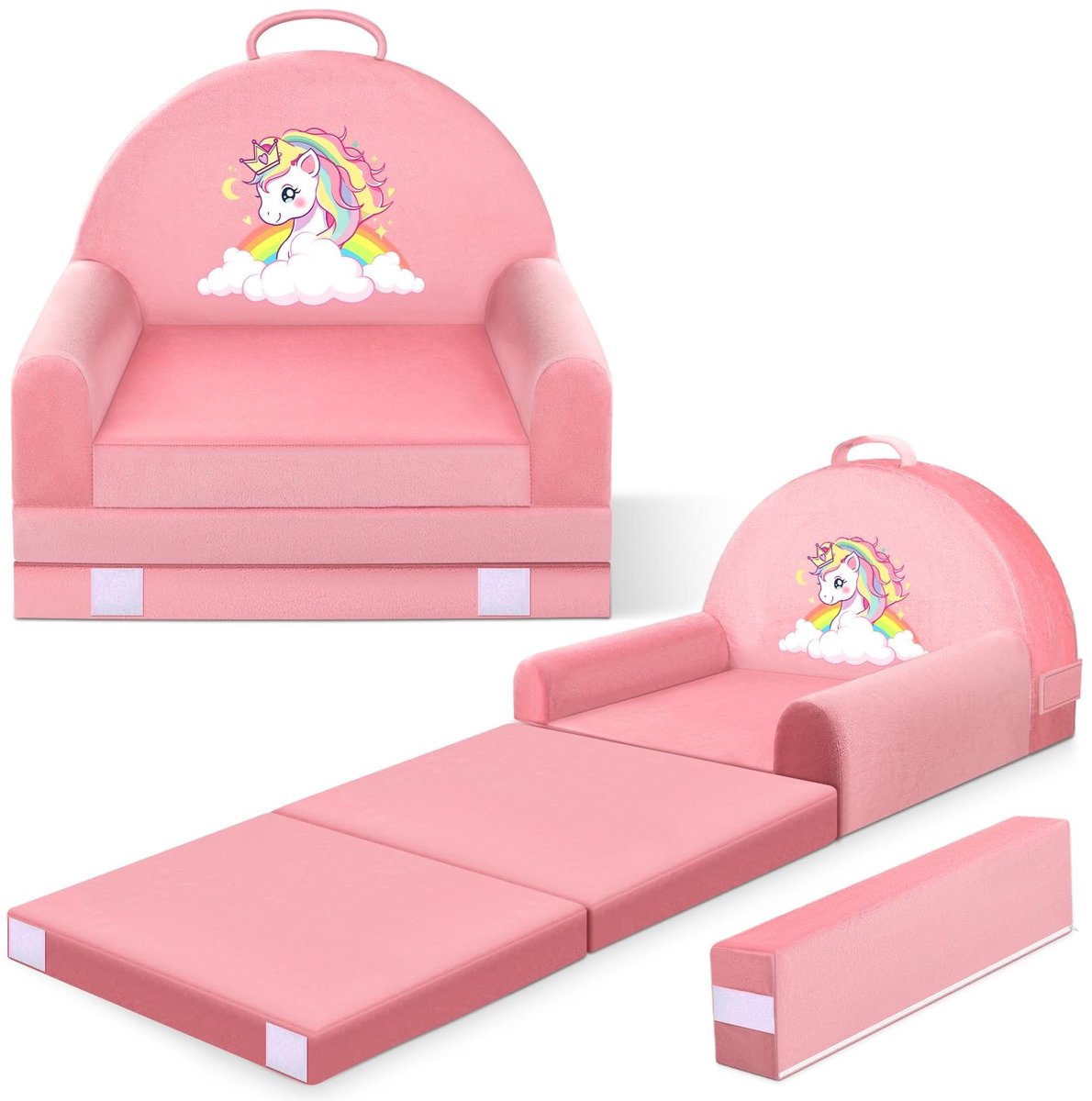 Dailygoods - Vouwbare Kinderstoel Bed en Sofa 2-in-1 Mini Sofa