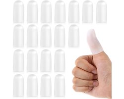 Dailygoods- Vingerkootjes 20 stuks - Siliconen Vingerbescherming - Waterdicht - Duimbescherming - Vingersteunen - Zacht en comfortabel - Vingertopbeschermers