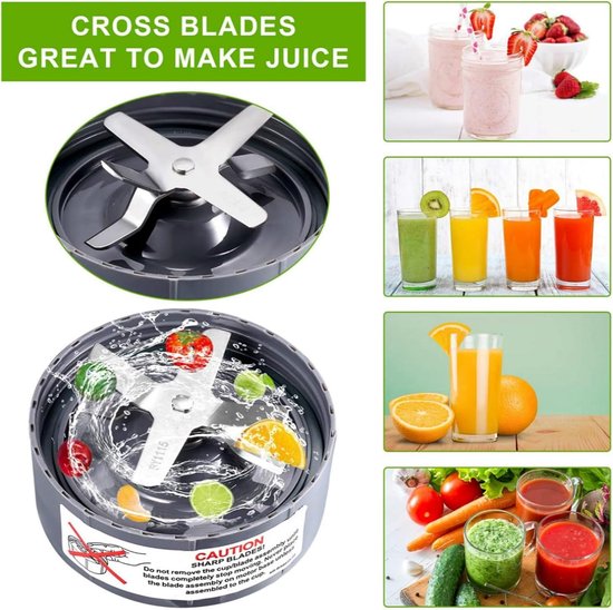 Vervangingsbladen Blender - Blenderonderdelen Mixbladen - Smoothies Maken - Roestvrij Staal - 600W 900W - Zilver — afbeelding 4