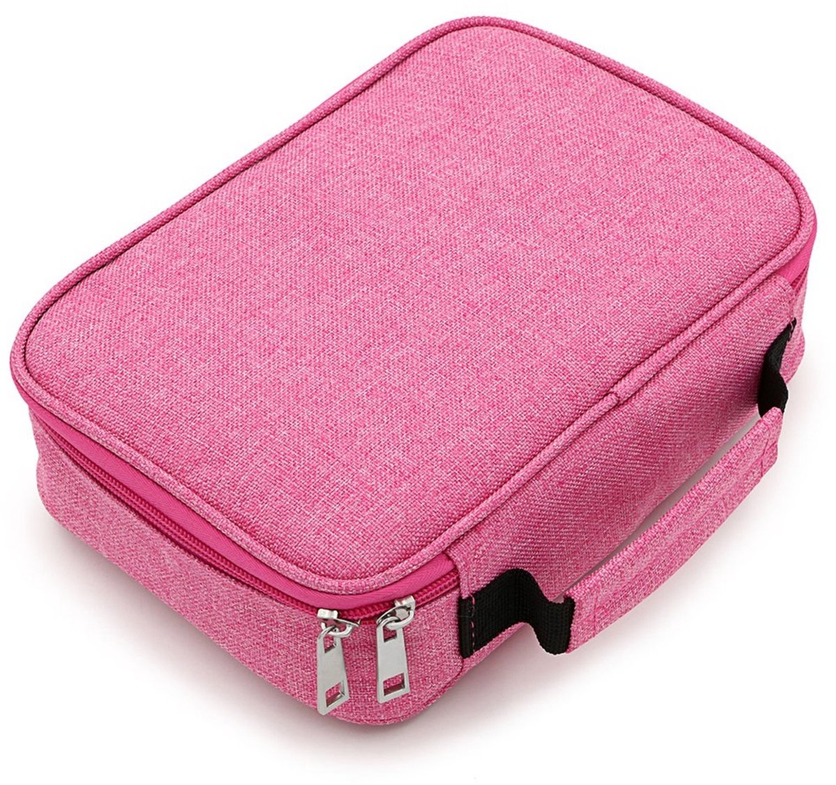 VHV - Etui - Pennenzak - Grote pennenzak - 72 vakken - Kleurpotloden etui - Multifunctioneel - Voor school en kantoor - 23x16x6.5cm - Roze