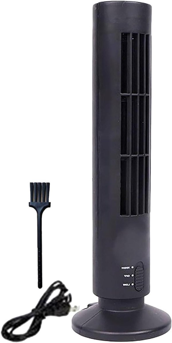 Ventilator - Torenventilator Staande Ventilator - Ruimte Koelen - Bladeloos Ontwerp - Zie Beschrijving - Zwart