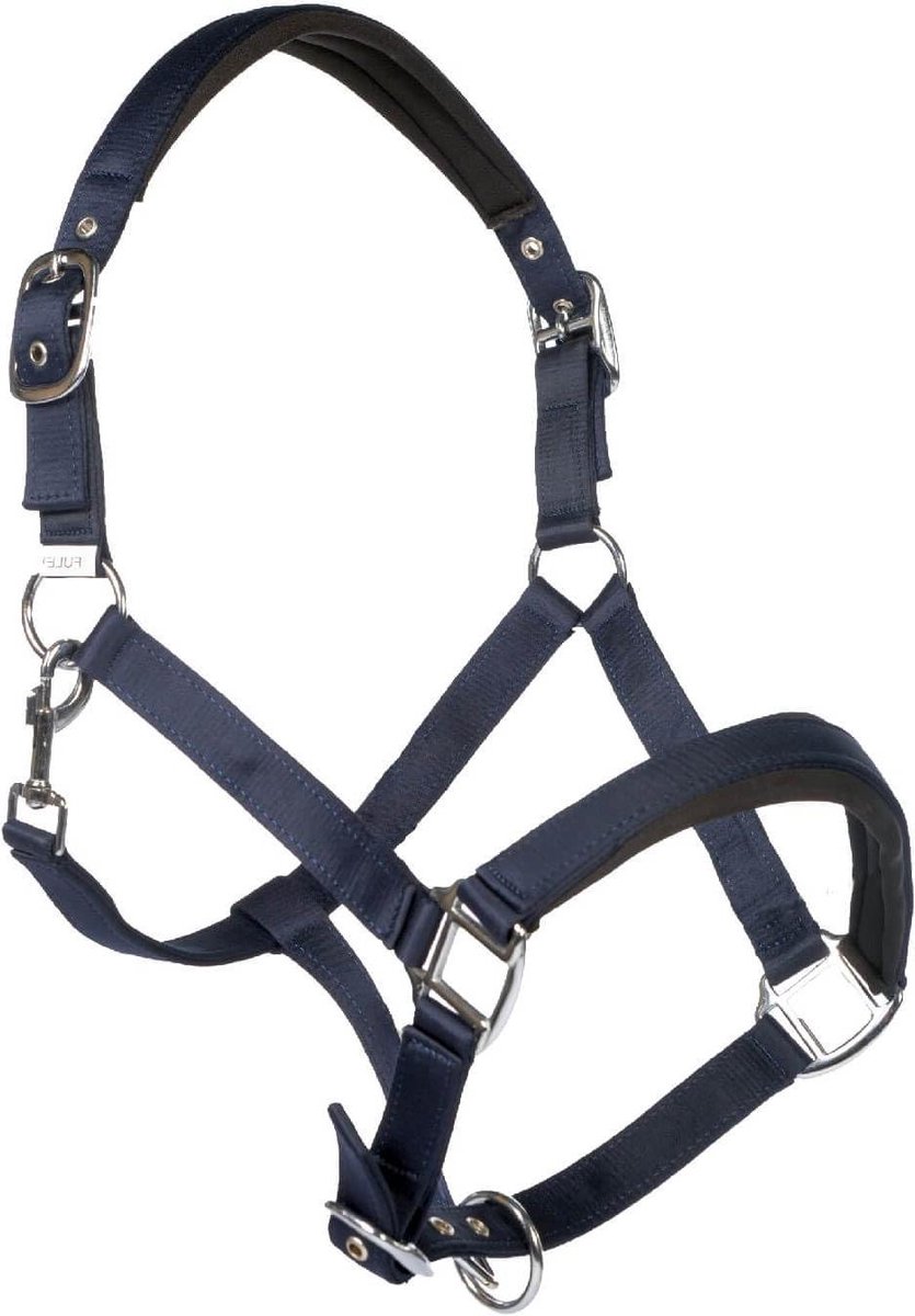 Paardenhalster - Halster Paard - Paardenverzorging - Softopreen voering - Cob - Donkerblauw
