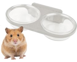 Gekko Voerbak - Voederschaal Reptiel - Hygiënisch Voeren - Magnetisch Kantelbestendig - 12.5 x 7 x 3.5 cm - Grijs