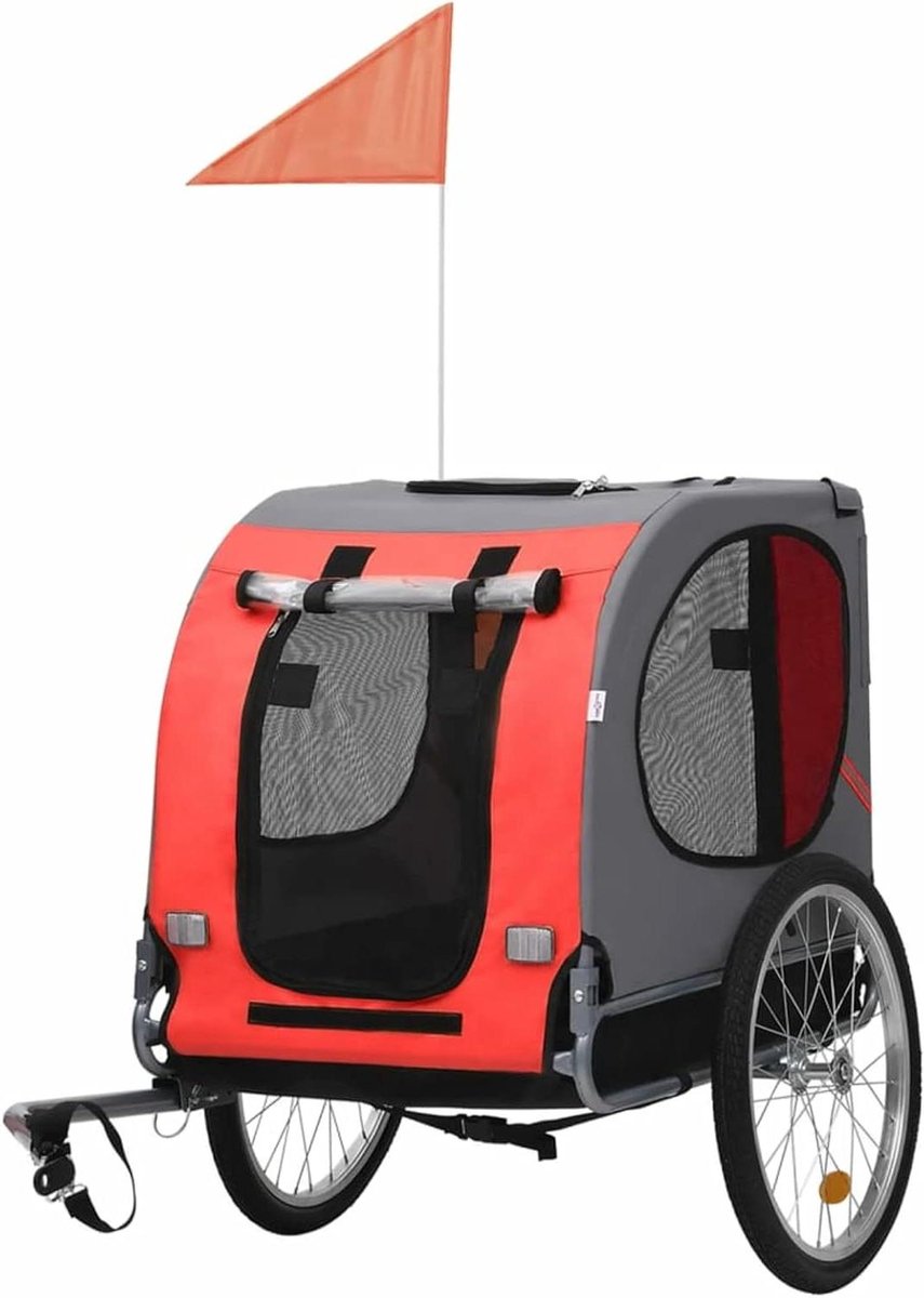 Hondenfietskar - Huisdierfietskar - Fietsen met huisdier - Soepele rit met ophanging - 130 x 73 x 91 cm