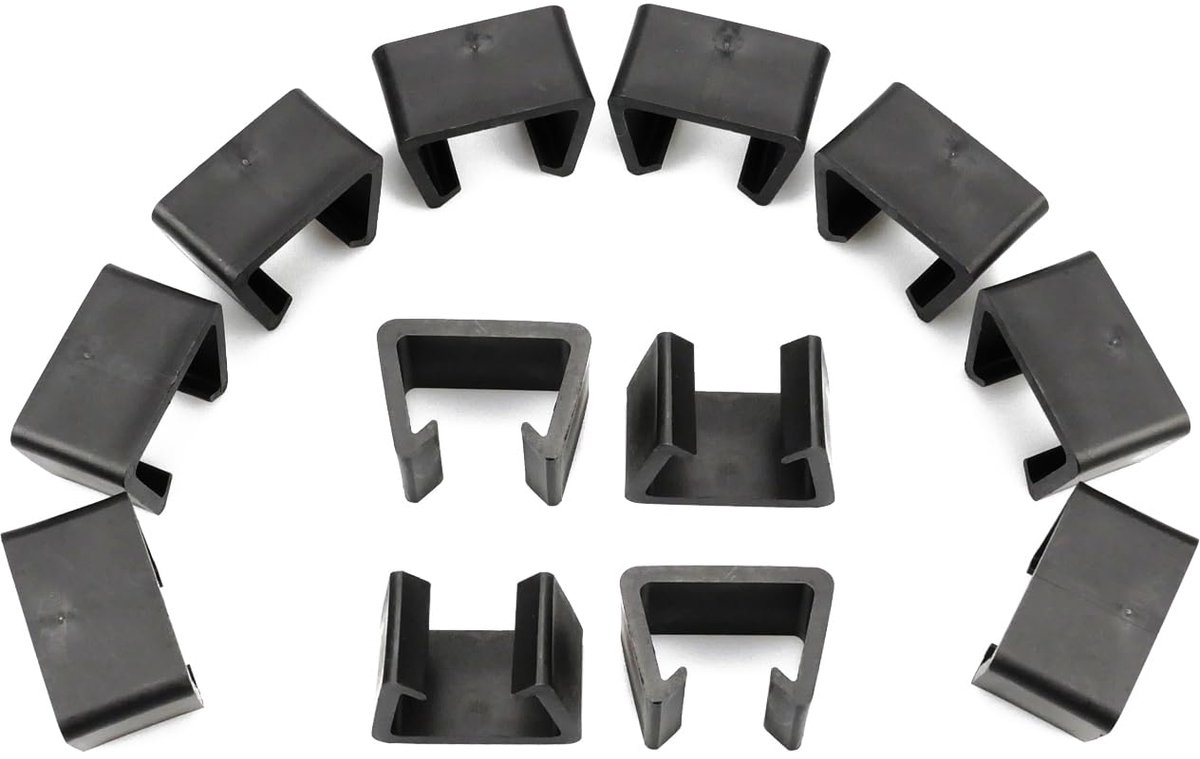 Dailygoods- Mandclips 12 Stuks - Kunststof - Tuinmeubelclips - Vlechtwerkmeubels - Rotanstoelen - Snelle Installatie - Veilig Verbinden - Meubelklem