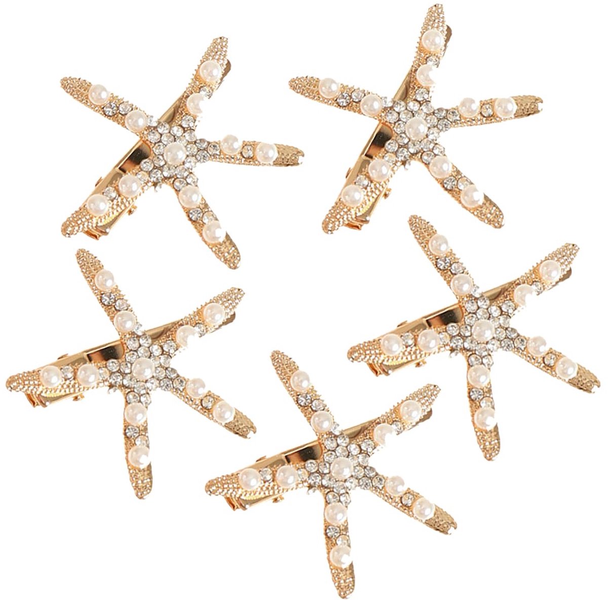 Dailygoods - 5 Stuks Zeester Haarspelden - Elegante Haaraccessoires voor Dames
