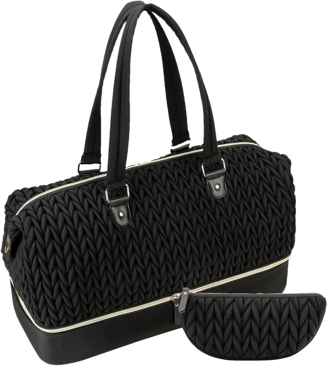 Luiertas Opbergmand - Baby Organizer Tas - Baby Verzorging - Grote Openingsfunctie - 53x24x28cm - Zwart