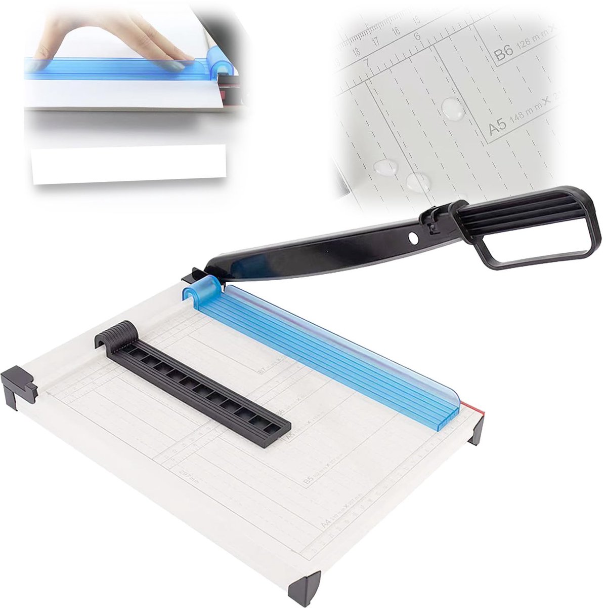 Dailygoods - Papiersnijder met Slijpbaar Stalen Lemmet - Voor 15 Vellen A4