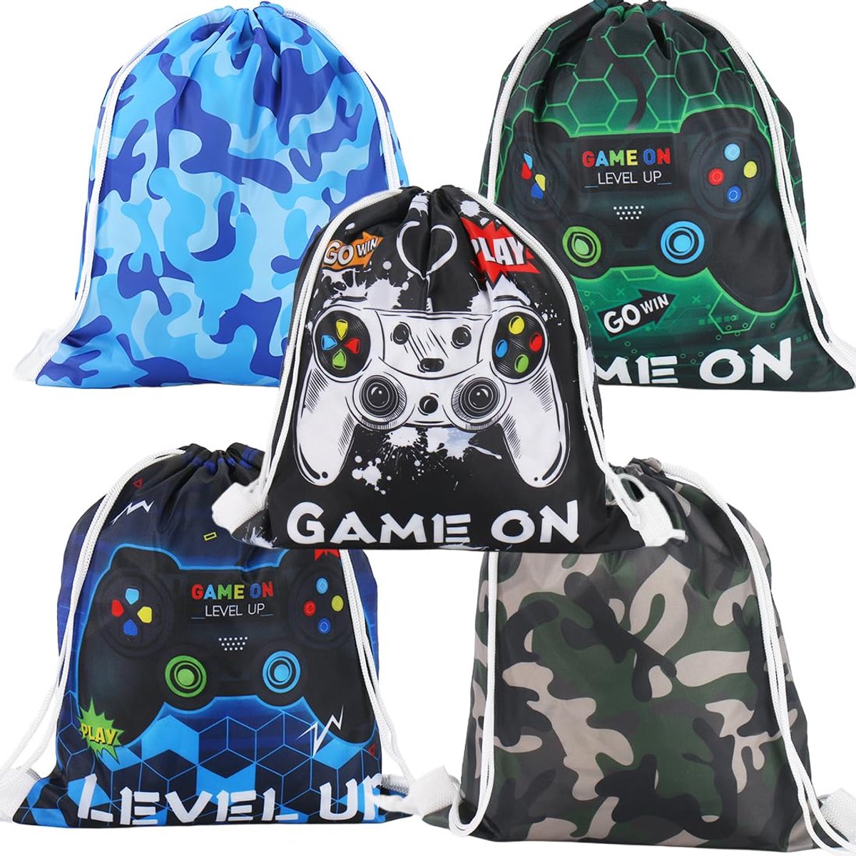 Dailygoods - Waterdichte Trekkoord Videogame Rugzak - Sporttas met Verstelbare Banden