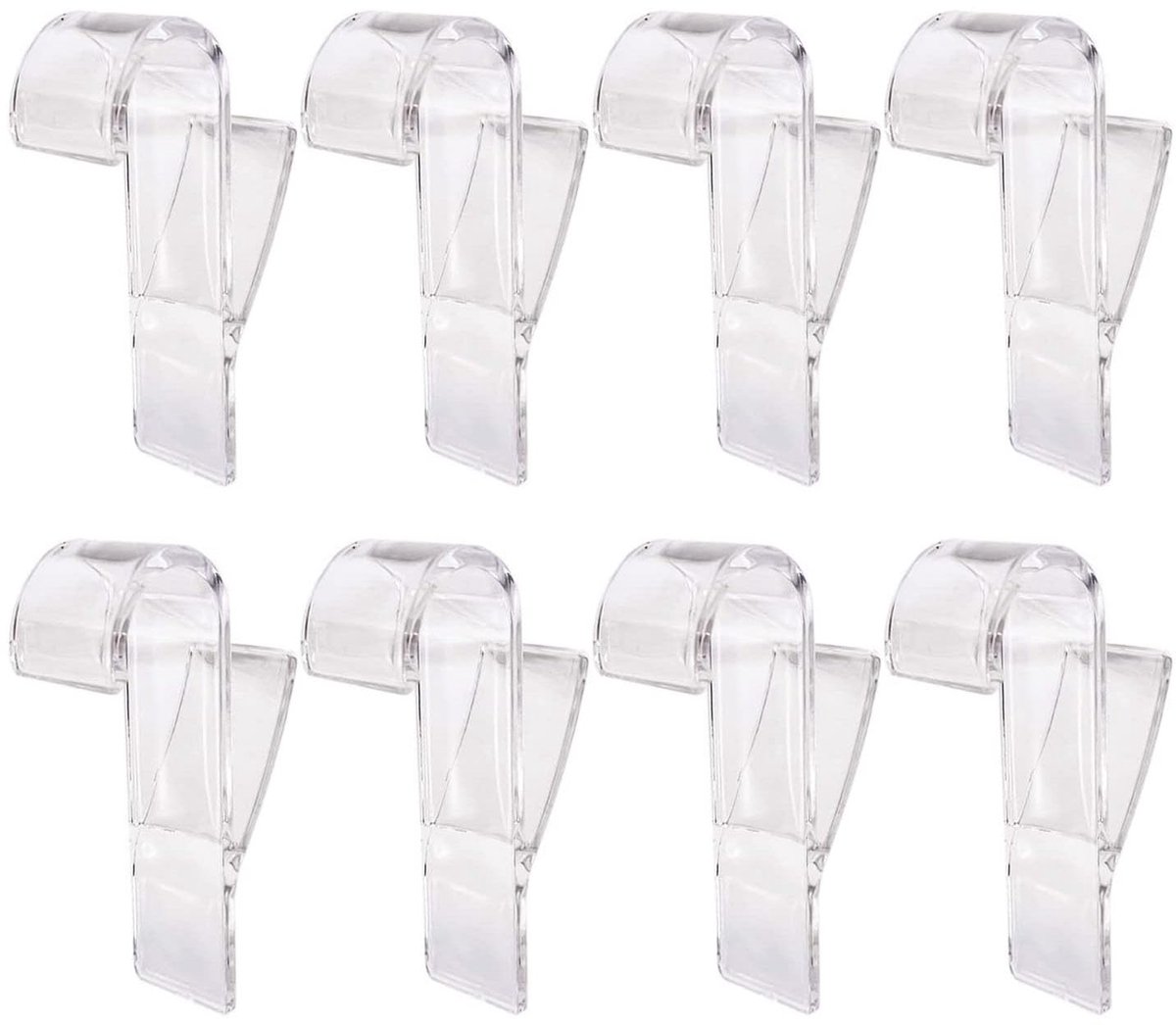 Dailygoods - 8-delige Badkamer Radiator Haak - Transparante Plastic Hangers zonder Boren