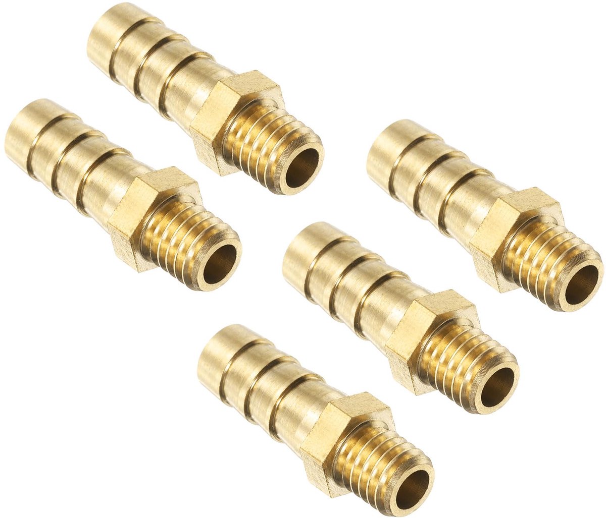 Dailygoods - 5 Stuks M8-1.25 ID 8mm Messing Tuinslang Koppelingen