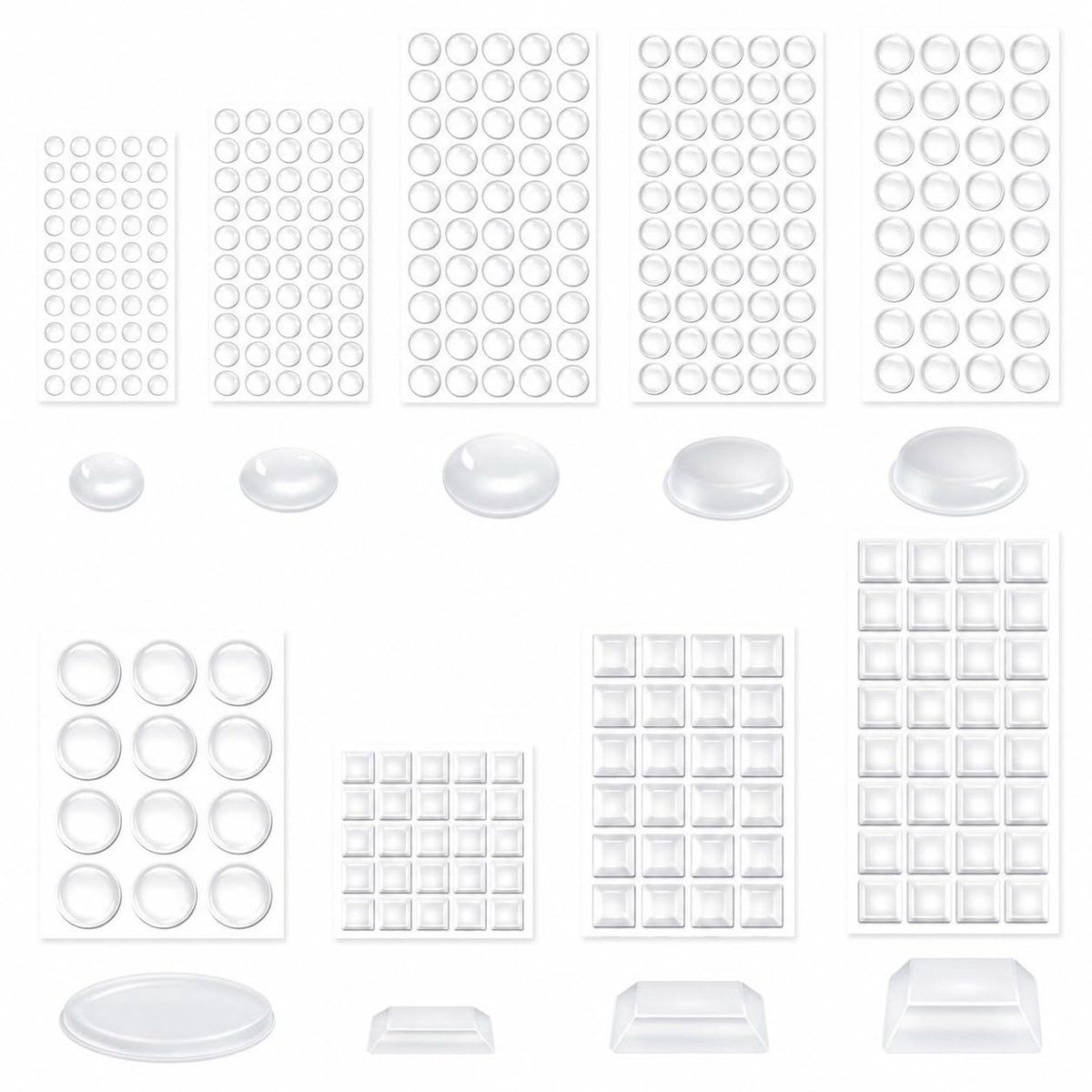 Dailygoods - Silicone Bumper Rubbers - Transparante Zelfklevende Demper voor Deuren en Meubels
