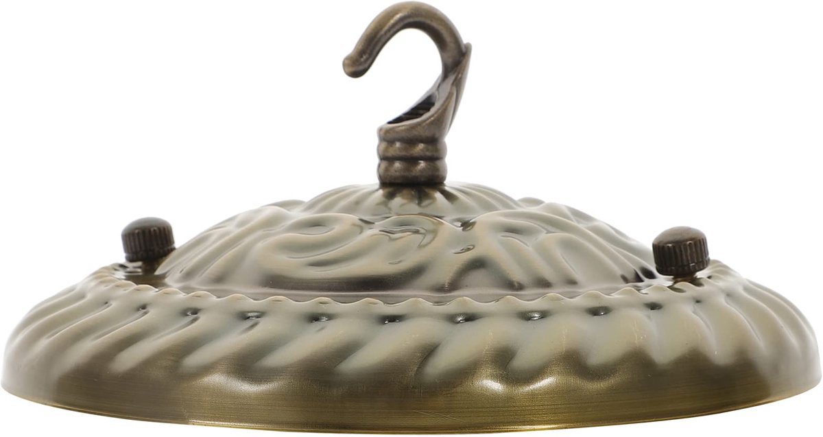 Dailygoods- Plafondplaten Vintage - Plafondrozet - Plafondhaken - Hanglamp Houder - Kroonluchter Beugel - IJzeren Ophanghaak - Plafondlamp