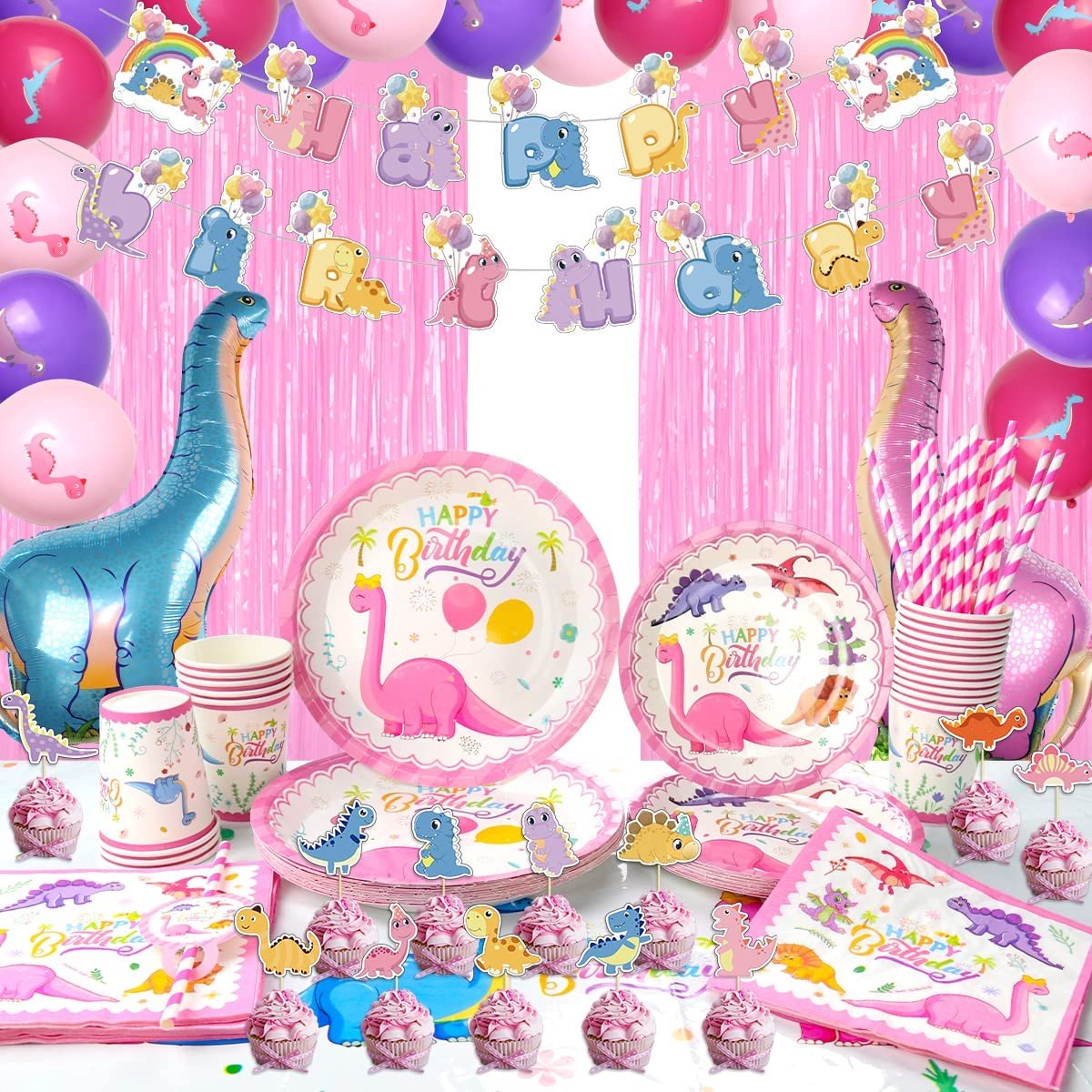 Dailygoods - Dinosaur Verjaardagsfeest Set voor Kinderen - 20 Stuks