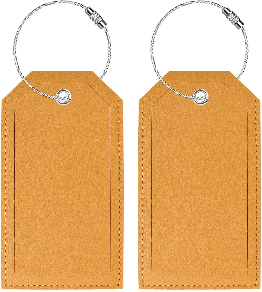 Dailygoods - Bagagelabels voor Koffers - 2-Pack Geel