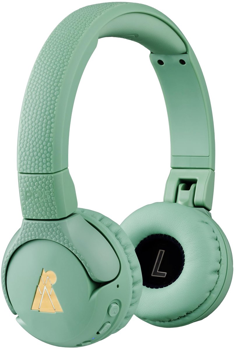 SnelShoppen - Draadloze Bluetooth Kinderhoofdtelefoon | POGS The Gecko 2 | Opvouwbaar & Robuust | Volumebegrenzing 70-85 dB | Microfoon | On-Ear | Muz