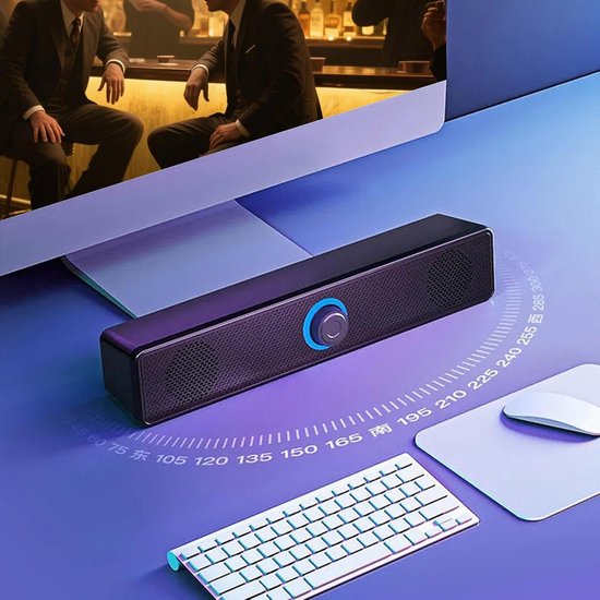 Soundbar Luidspreker - Draadloos Geluid - Film en Gaming - Geoptimaliseerde Basweergave - 296 cm - Zwart van Merkloos — afbeelding 2