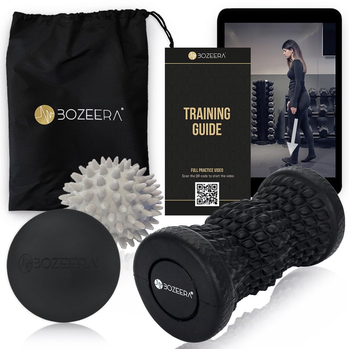 SnelShoppen - Egelbal Voetmassage Roller Set - Voetroller - Massageballen - Lacrosse Massage Bal - Triggerpoint Bal - Plantar Fasciitis - Massagerolle