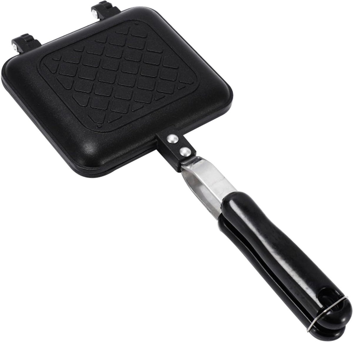 Dubbelzijdige Sandwich Pan - Ontbijt Pan Toastijzer - Sandwiches Maken - Gelijkmatige Verwarming - 35 x 15 cm - Zwart