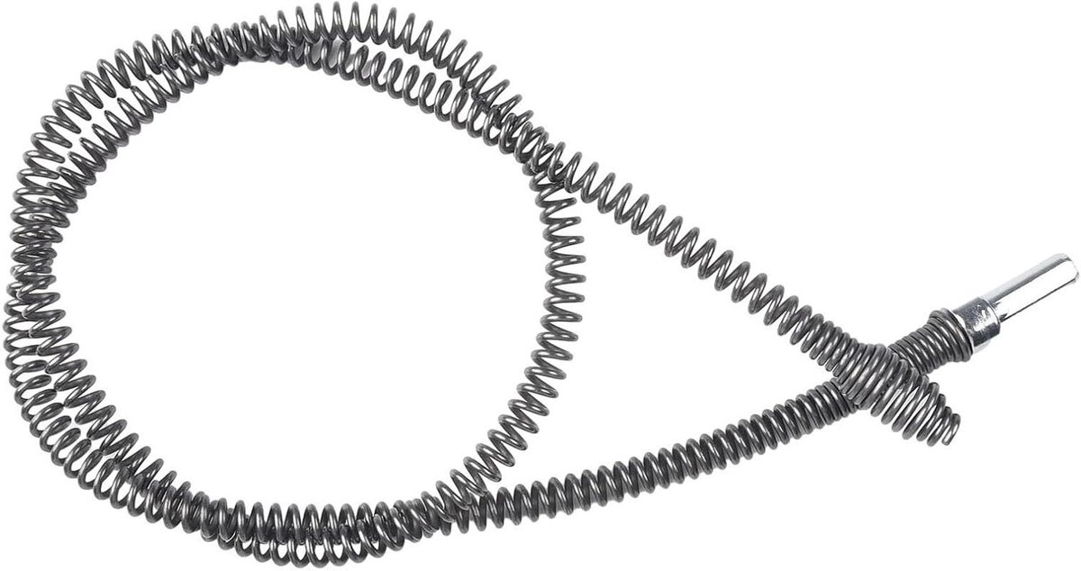 Veerpijp Ontstopper - Riool Ontstopper Gereedschap - Afvoeren Reinigen - Flexibele Veerkop - 3 Meter - Zilver