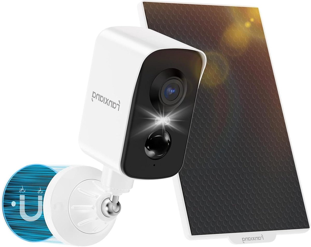 Beveiligingscamera Buiten - Draadloze Camera - Huisbewaking Thuis - Magnetische Beugel - 2K QHD Resolutie - Wit