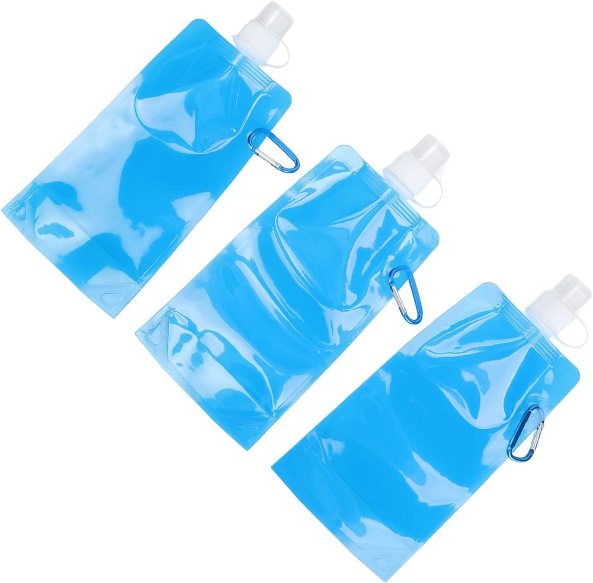 Opvouwbare Waterfles - Zachte Fles Sport - Hydratatie Onderweg - Druppelbestendig Bijtventiel - 700 ml - Blauw
