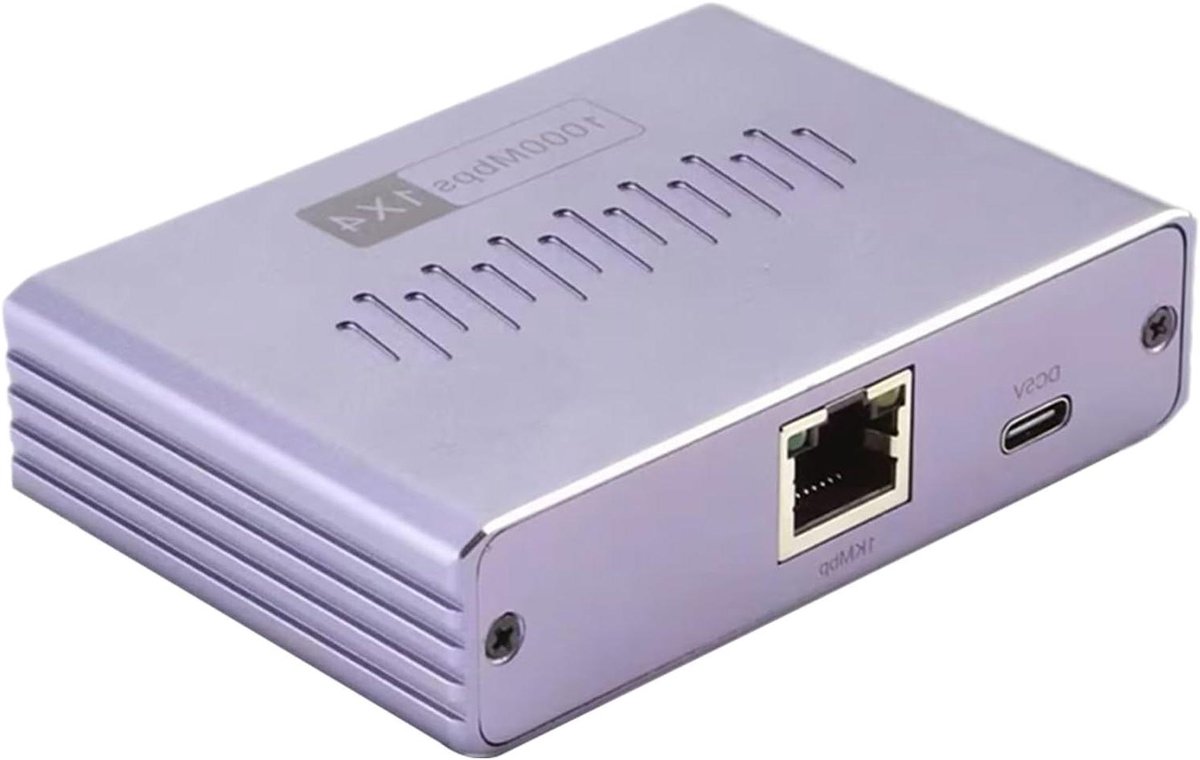 Ethernet Splitter - Netwerk Switch - Internet Delen - Gigabit Snelheden - 1 naar 4 Poorten - Paars