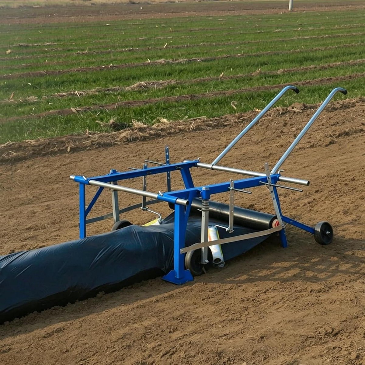 Mulchfolie Machine - Bodemverbeteraar Applicator - Onkruid Bestrijden - Automatische Bodembedekking - 0.3-2m Breedte - Niet gespecificeerd