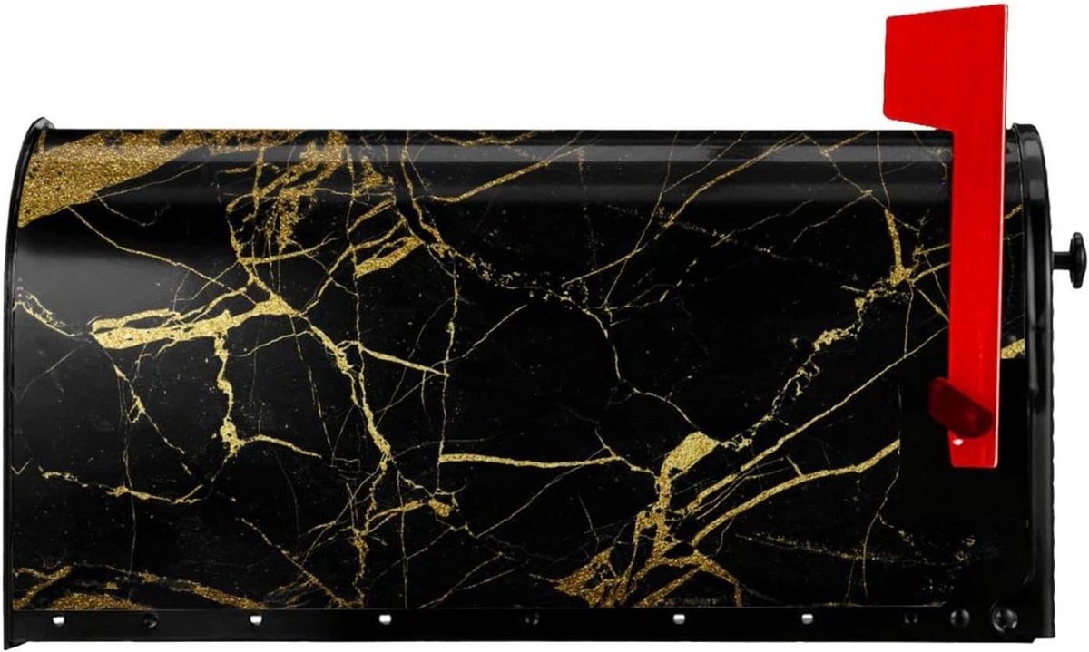 Brievenbusdecoratie - Brievenbushoes - Buiten Decoratie - Weerbestendig Materiaal - Standaard Maat - Zwart Goud