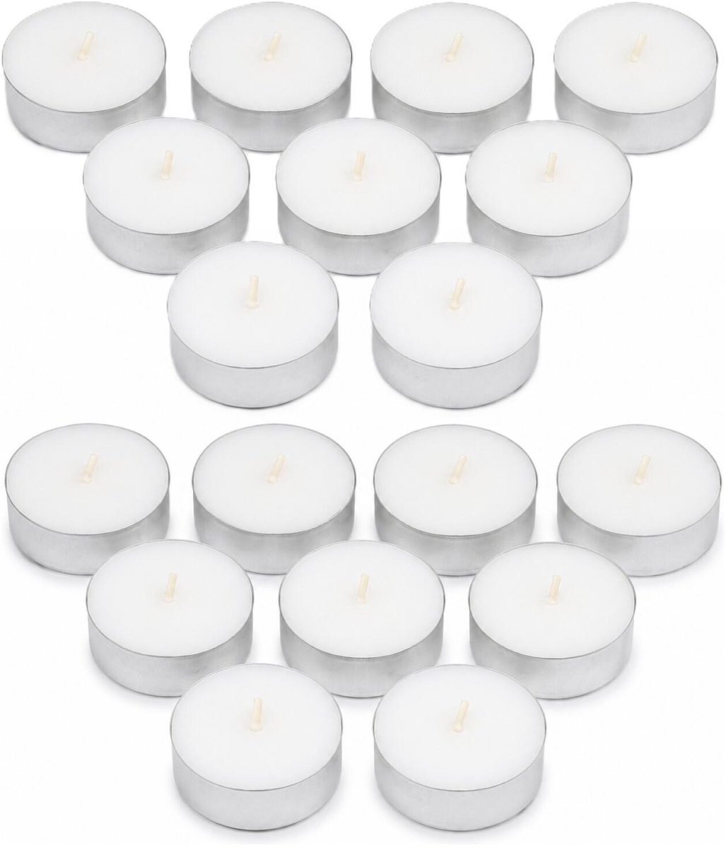 Arti Casa Theelichtjes / waxinelichtjes - 100x stuks - wit - D3,7 cm - 3,5 branduren - geurloze kaarsen