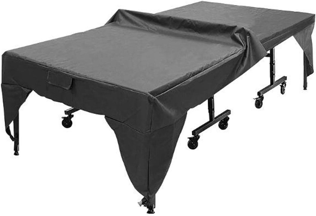 Ping Pong Tafel Afdekhoes - Tafelhoes Buiten - Tafel Beschermen - Waterdicht Oxford Materiaal - 280x153x73cm - Zwart
