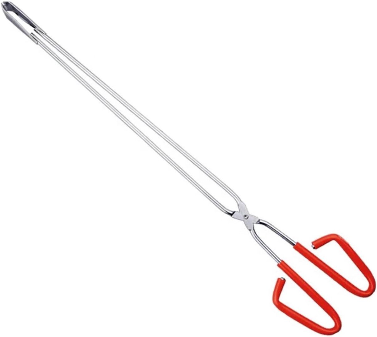 Vuurplaattang Kolengrijper - Houttang Pincet - Veilig Vuur Maken - Lange Handgreep - 55 cm - Rood