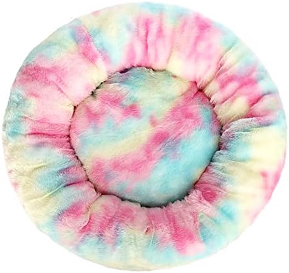 Huisdierbed Rond - Donut Mand - Comfortabel Rusten - Verhoogde Rand - 70 cm - XCFS