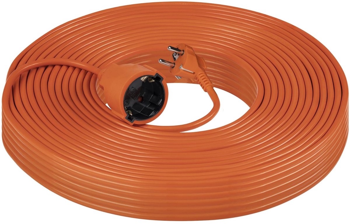 SnelShoppen - Miratic Verlengsnoer Buiten 20M - Tuinverlengkabel met Één Stopcontact Schuko PVC 3x1mm² IP20 - Ideaal voor Feest, Camping en Tuin