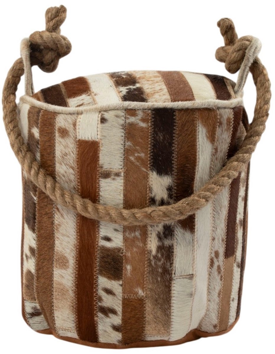 Deurstopper koeleer patchwork bruin/wit 20x20x20cm (bos taurus taurus)