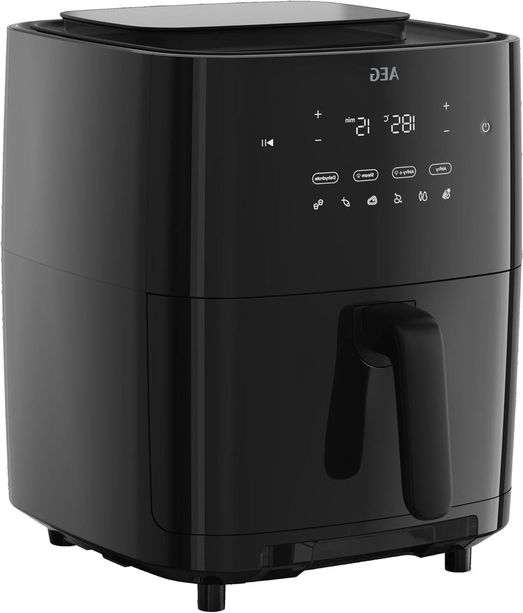 Luchtfriteuse met Stoom - Heteluchtfriteuse Airfryer - Gezond Koken - Met Stoomfunctie - 69 Liter - Zwart