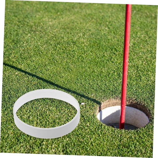 Golfgat Bekerring - Golf Putting Cup Ring - Golf Oefenen - Nauwkeurige Positionering - 10.50x10.50x2.00CM - Wit — afbeelding 4
