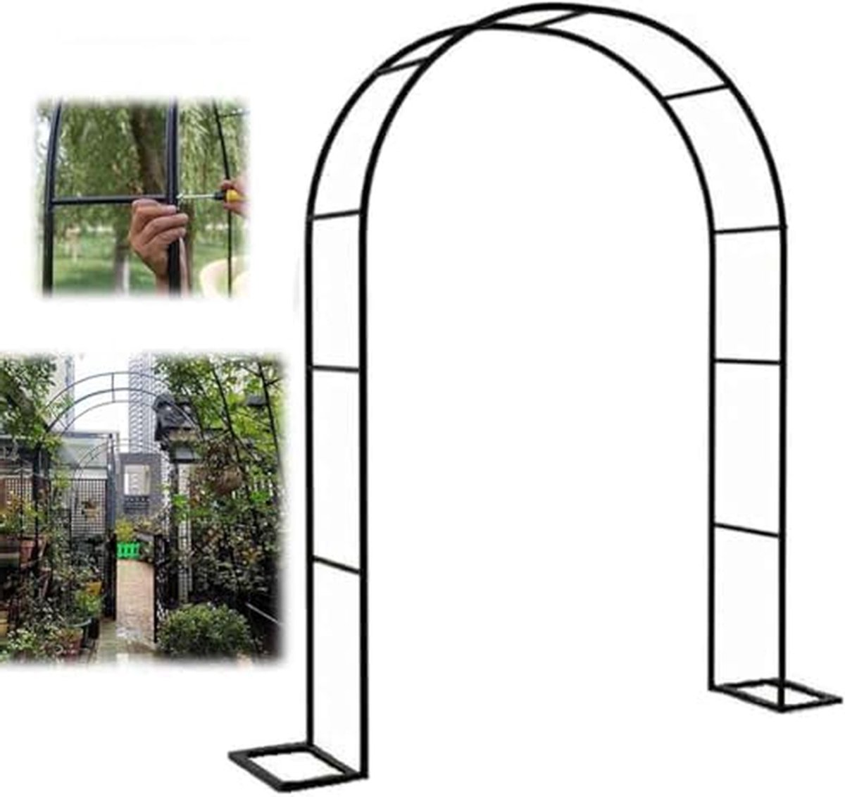 Metalen Tuinboog - Rozenboog Arbour - Tuin Decoratie - Stevige Vierkante Buizenbasis - Niet Gespecificeerd - Meerkleurig