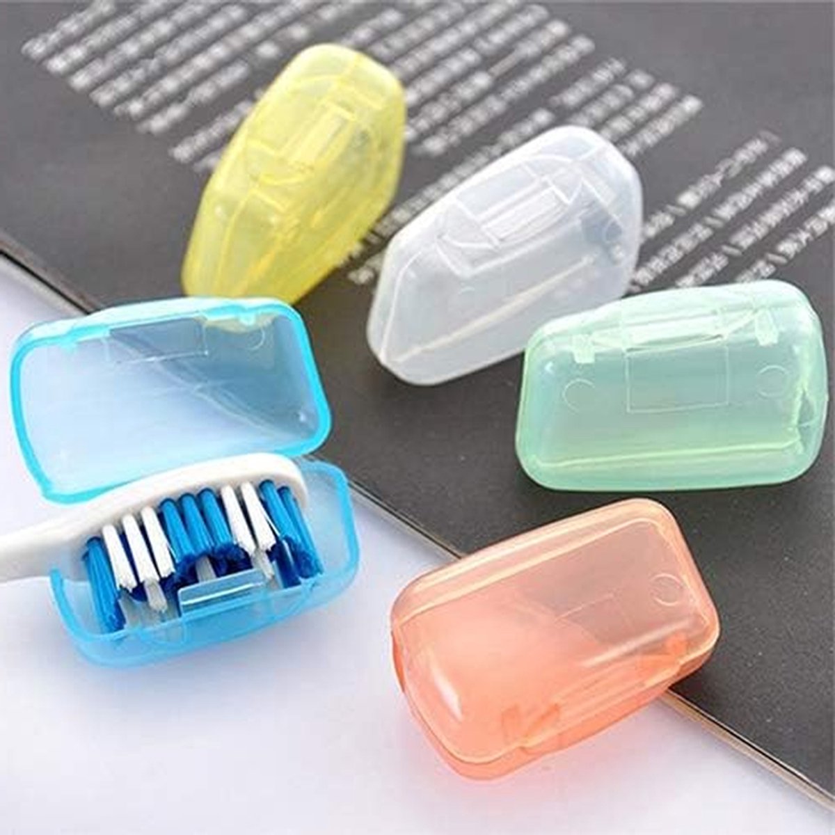 Tandenborstel Covers - Beschermhoesjes Tandenborstel - Reizen en Outdoor - Hygiënisch en Draagbaar - 5 stuks - Willekeurig