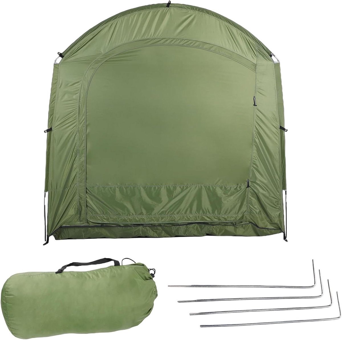 Fietsenstalling Tent - Opslag Schuur - Buiten Spullen Opbergen - Ruim Verticaal Ontwerp - 220x150x185cm - Groen